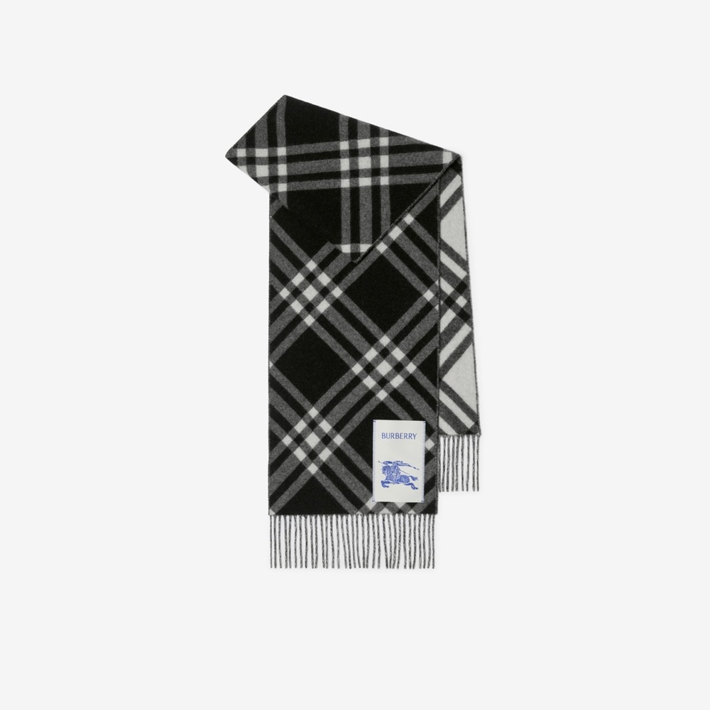 Burberry double sided check cashmere scarf
